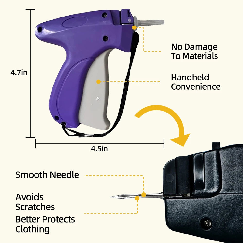 Micro Stitch Gun Quick Fixer Price Tag Gun Quilt Tacking Device Clothing Quick Stitch Repair Tag Attacher Gun Kit Sewing Tool