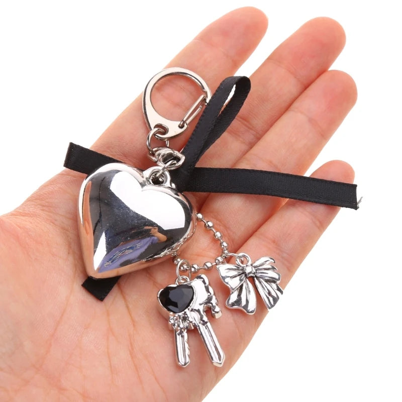 Big Heart Bowknot Charm