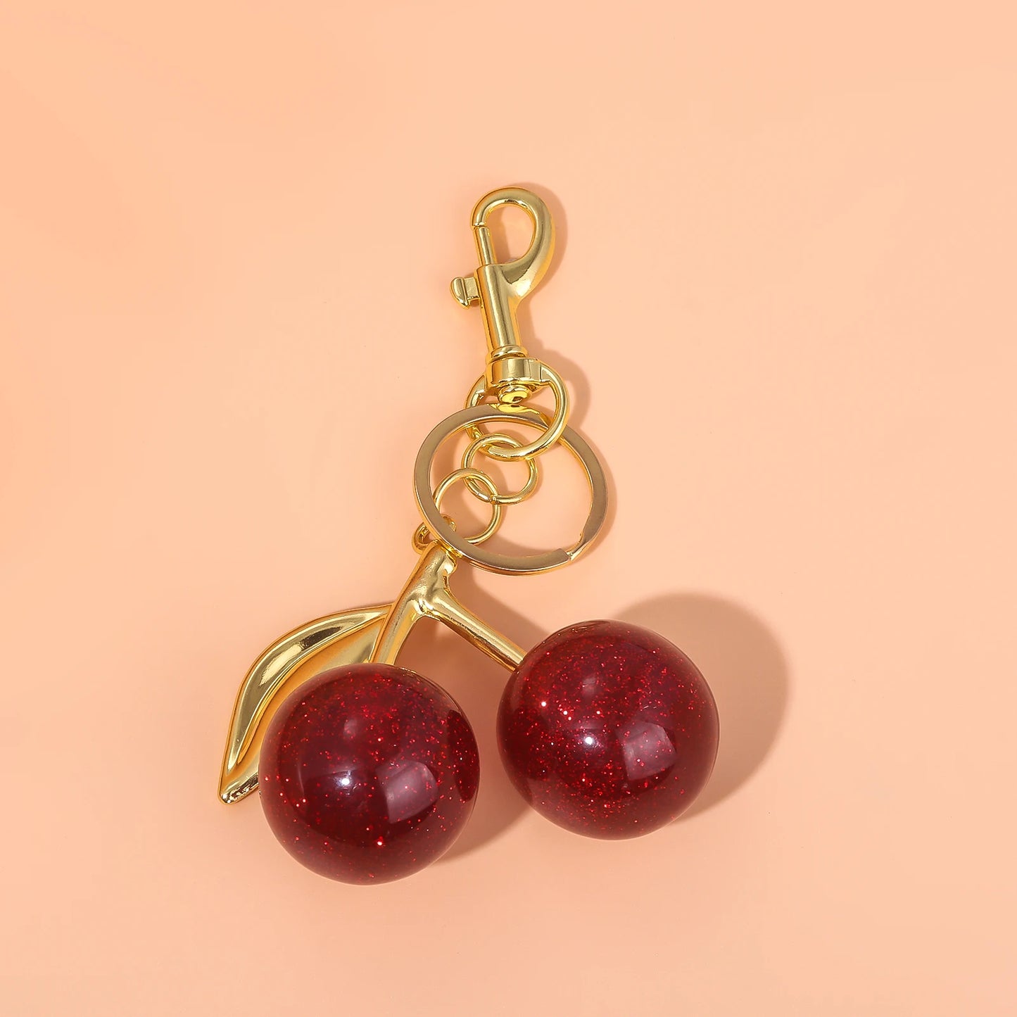 Cherry Red Keychain Handbag Charm