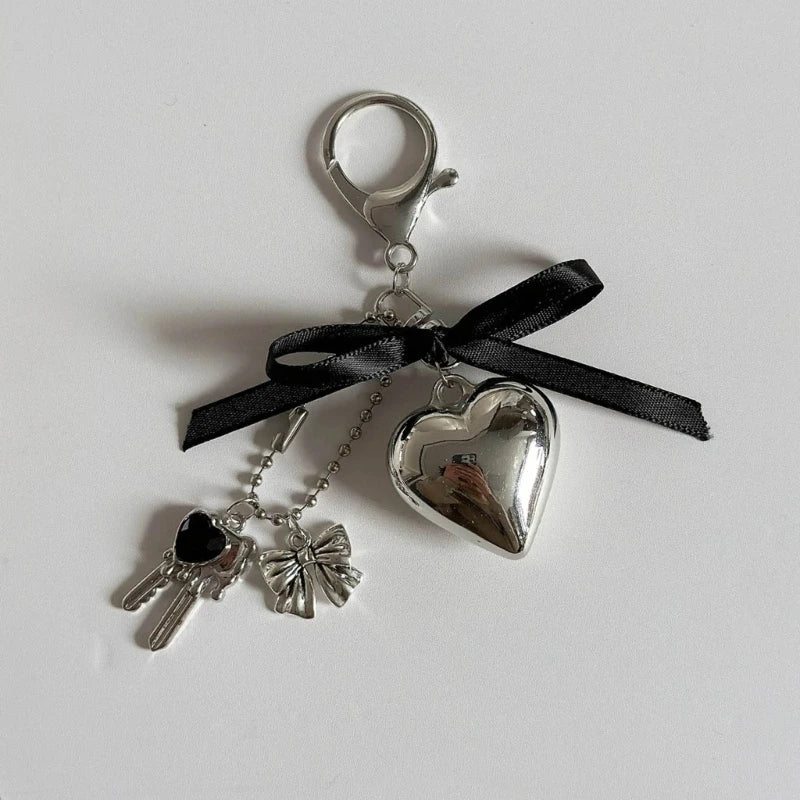 Big Heart Bowknot Charm