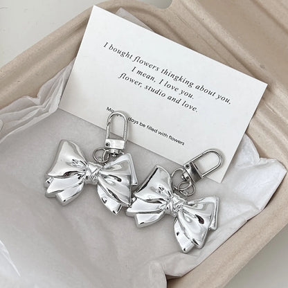 Cute Silver Bow Charms