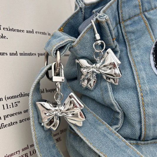 Cute Silver Bow Charms