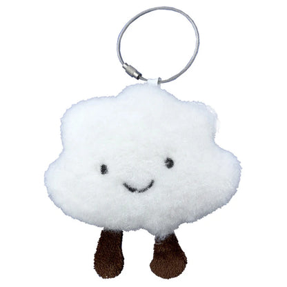 Cute Plush White Cloud  Keychain Charm