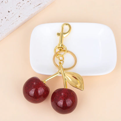 Cherry Red Keychain Handbag Charm