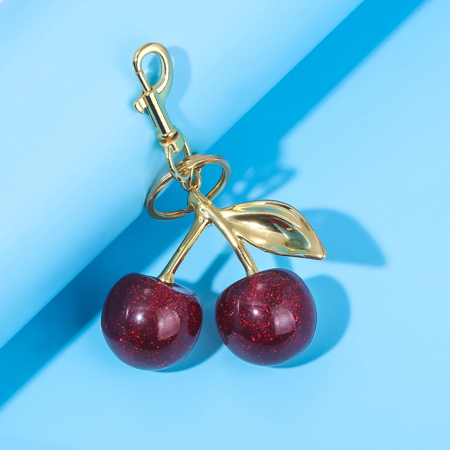 Cherry Red Keychain Handbag Charm