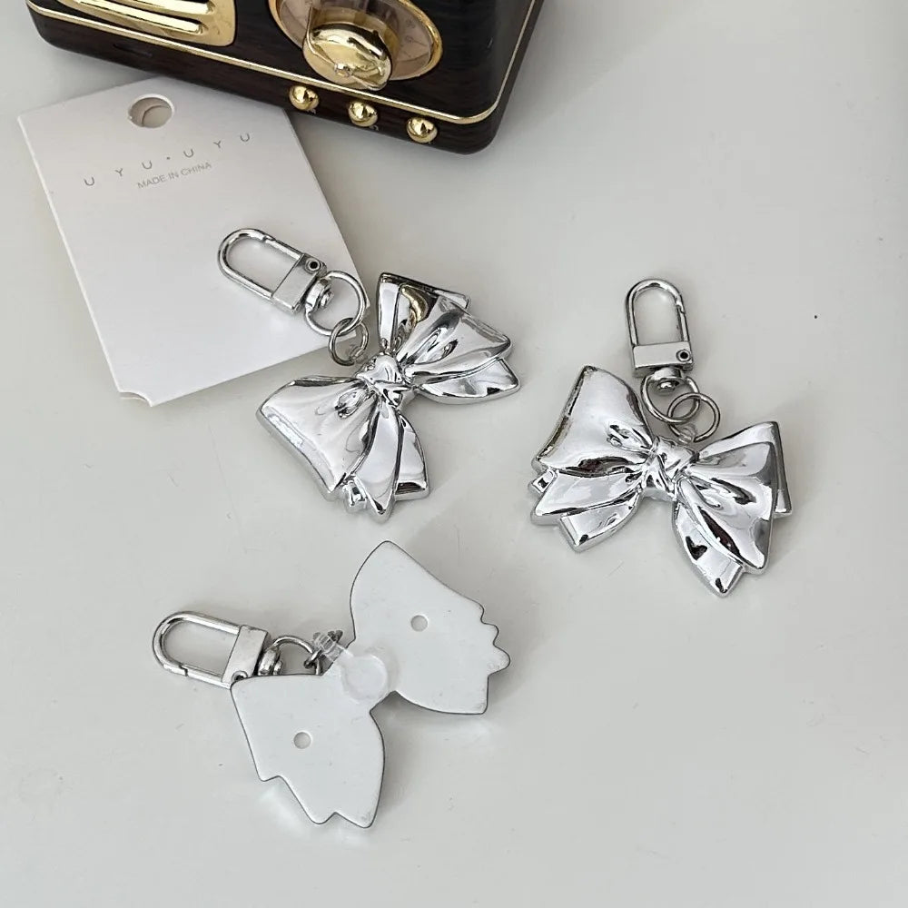 Cute Silver Bow Charms