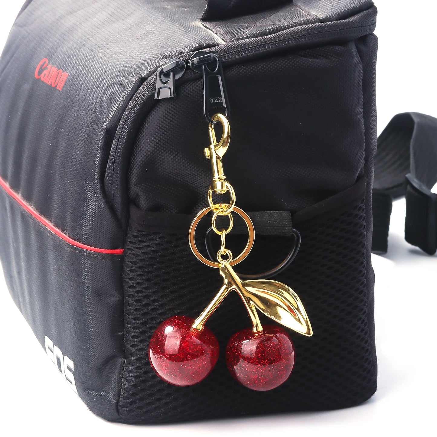 Cherry Red Keychain Handbag Charm