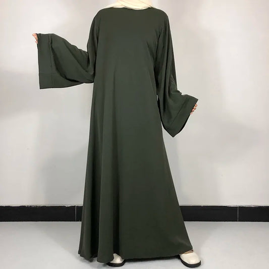 15 Colors Basic Plain Nida Abaya with Free Belt High Quality Muslim Women Modest Simple Dress EID Ramadan Islamic Clothing