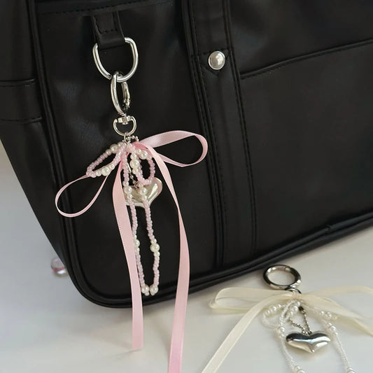 Handbag Ribbon Beaded Charm