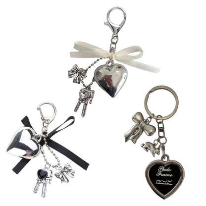 Big Heart Bowknot Charm