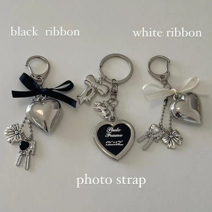 Big Heart Bowknot Charm