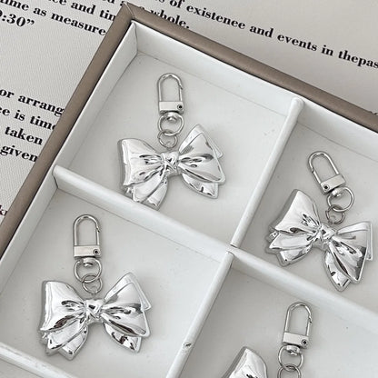 Cute Silver Bow Charms